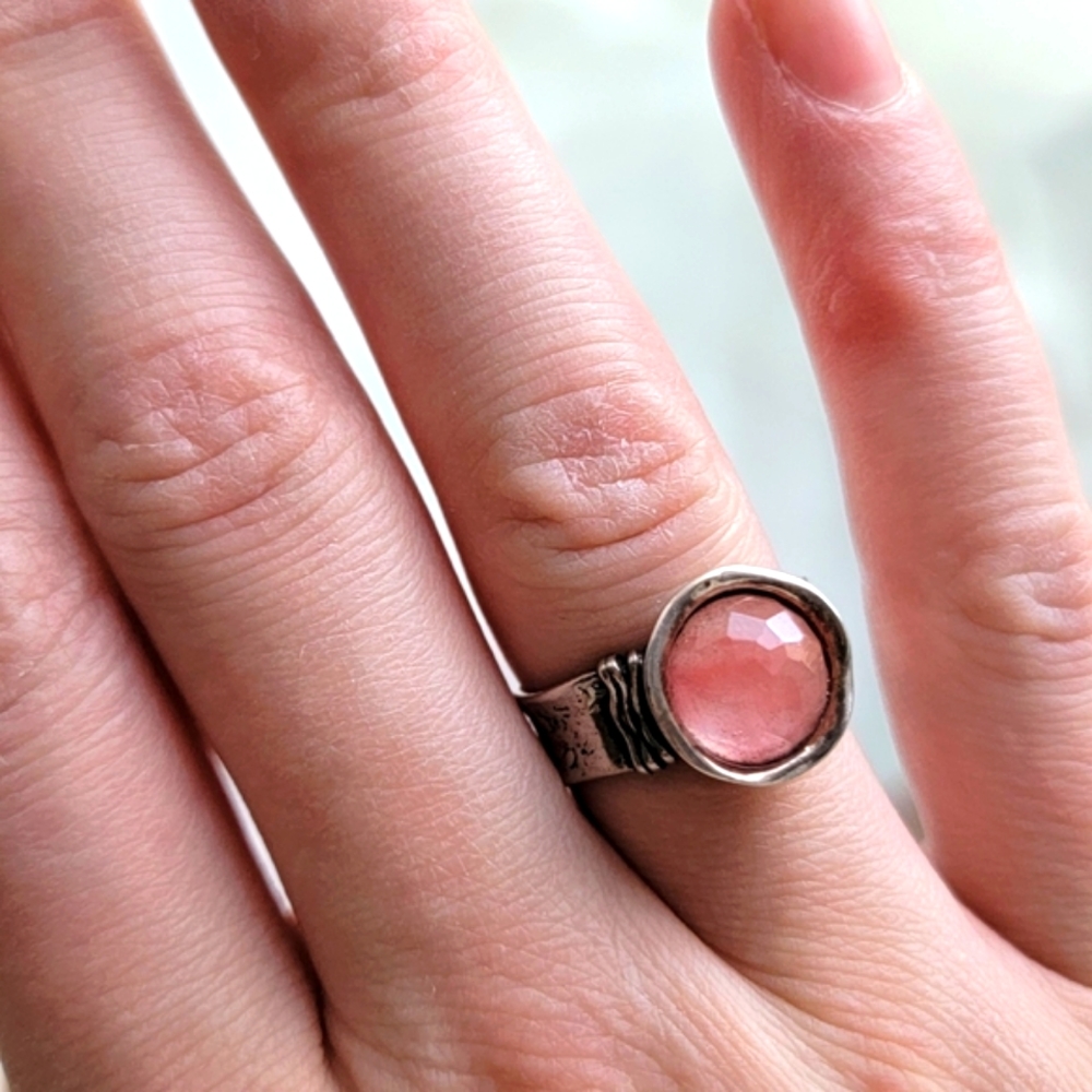 Silver statement size 7 ring